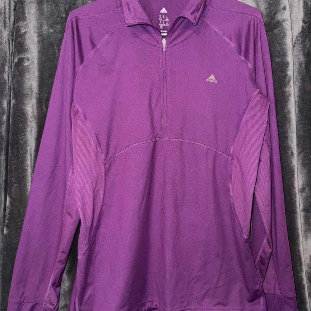 Adidas Vibrant Purple Half-Zip Top Size XL
